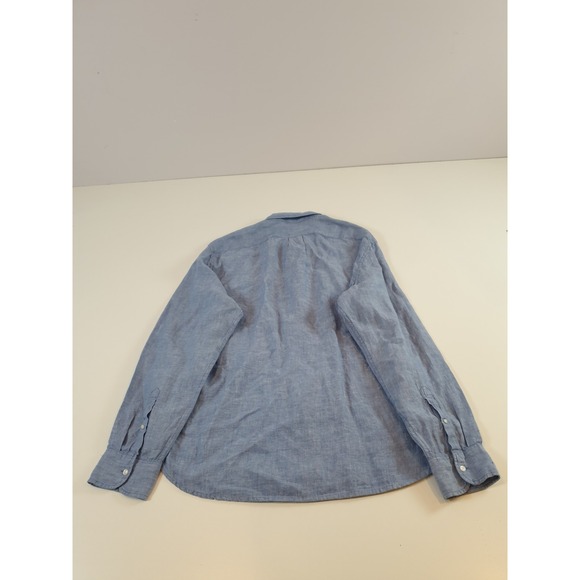 J Crew Shirt Mens XL Irish Linen Button Down Long Sleeve Baird McNutt Classic - Picture 6 of 13